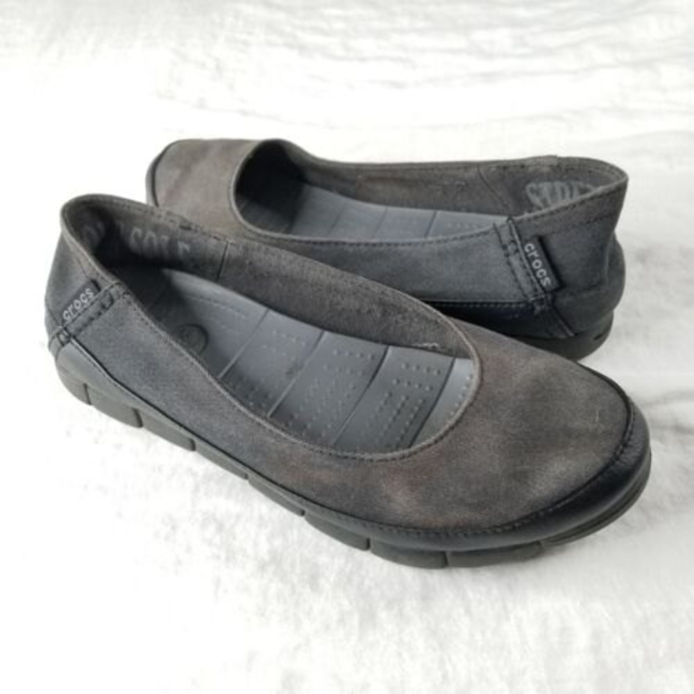 CROCS Stretch Sole Womens Size 9 Canvas Slip On Comfort Shoe 15317